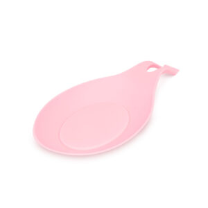 Suport roz siliconic pentru lingura de gătit